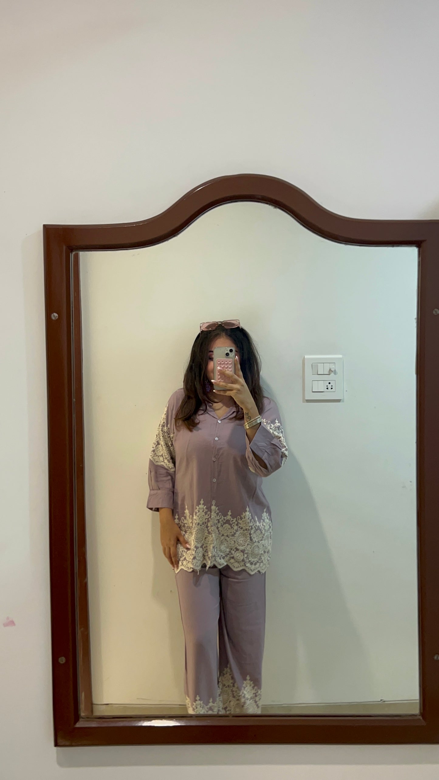 Lilac Co-ord Set with Embroidery