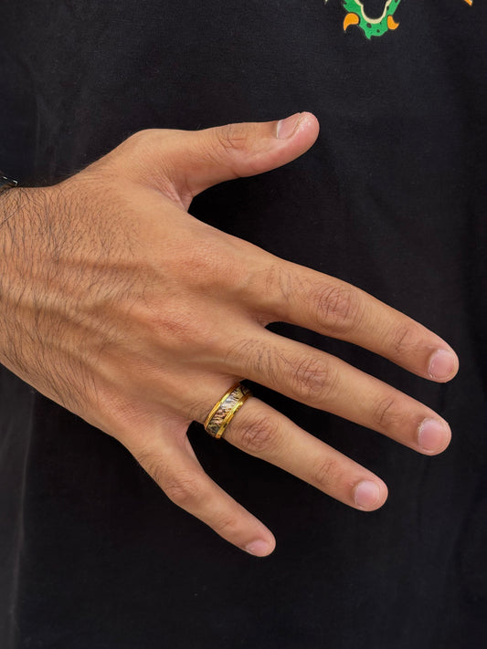 Tiger print Men's ring