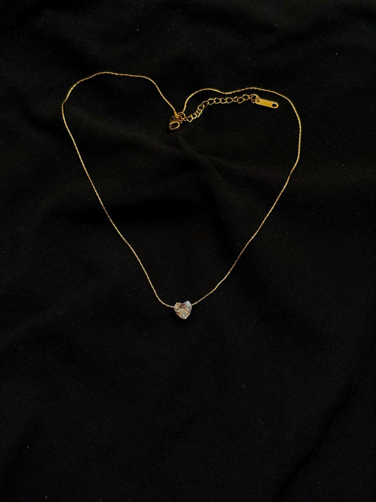 Solitaire Heart Necklace