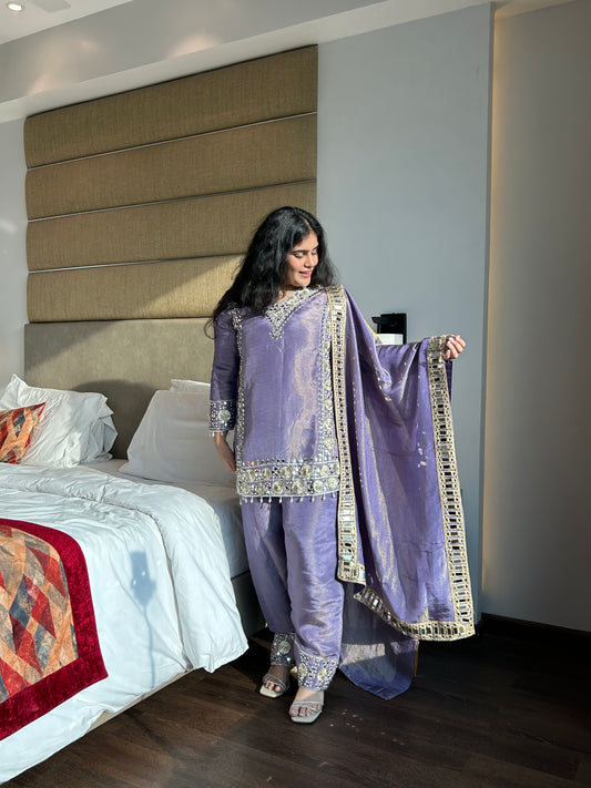 Lavender  Three-Piece Salwar Suit