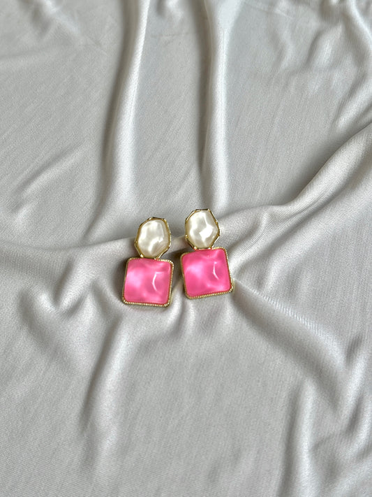 Pink glam earrings
